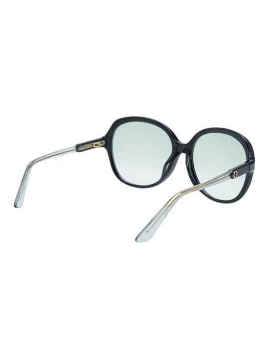 Gucci Interlocking Sunglasses Black Green Acetate 1- Eyewear main image 4